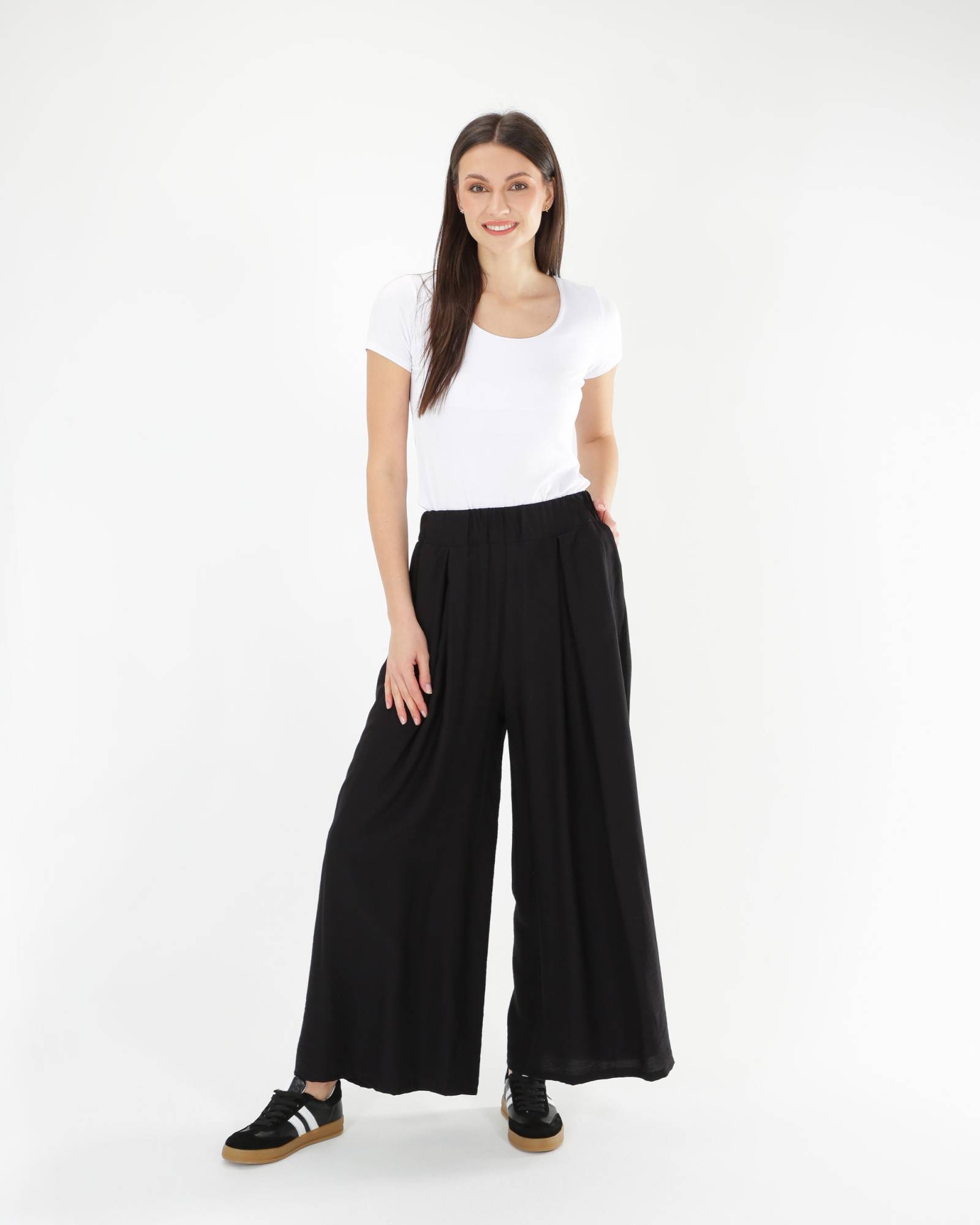 Wide Leg Pants - Black