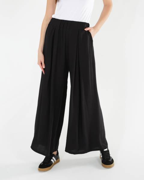 Wide Leg Pants - Black