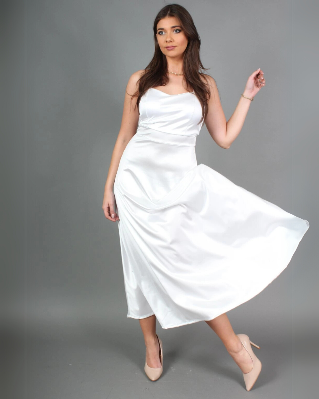 Open Back Maxi Dress - White