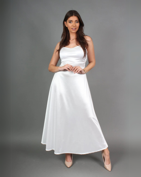 Open Back Maxi Dress - White