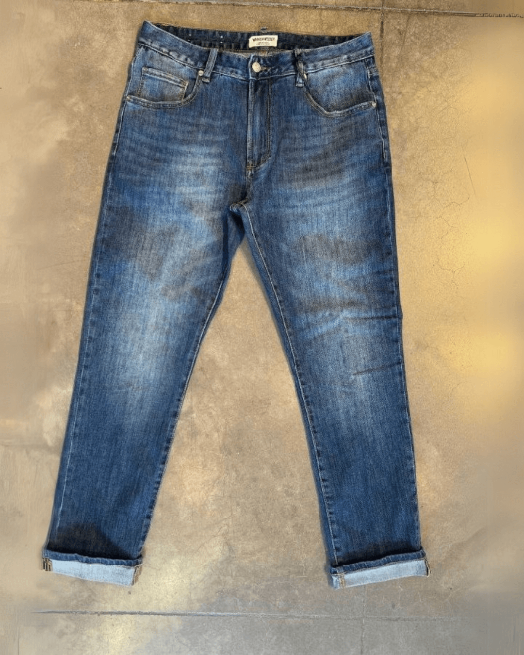 Slim Fit Denim Trousers - Blue