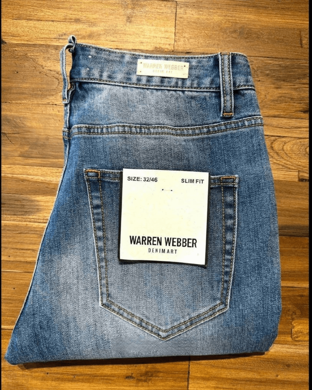 Slim Fit Denim Trousers - Blue