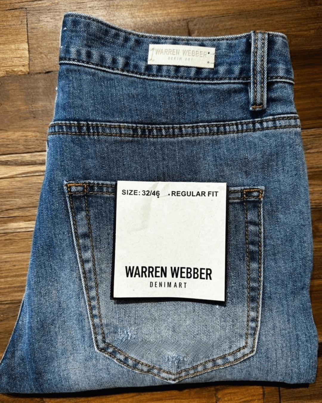 Regular Fit Denim Trousers - Blue