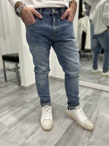 Regular Fit Denim Trousers - Blue
