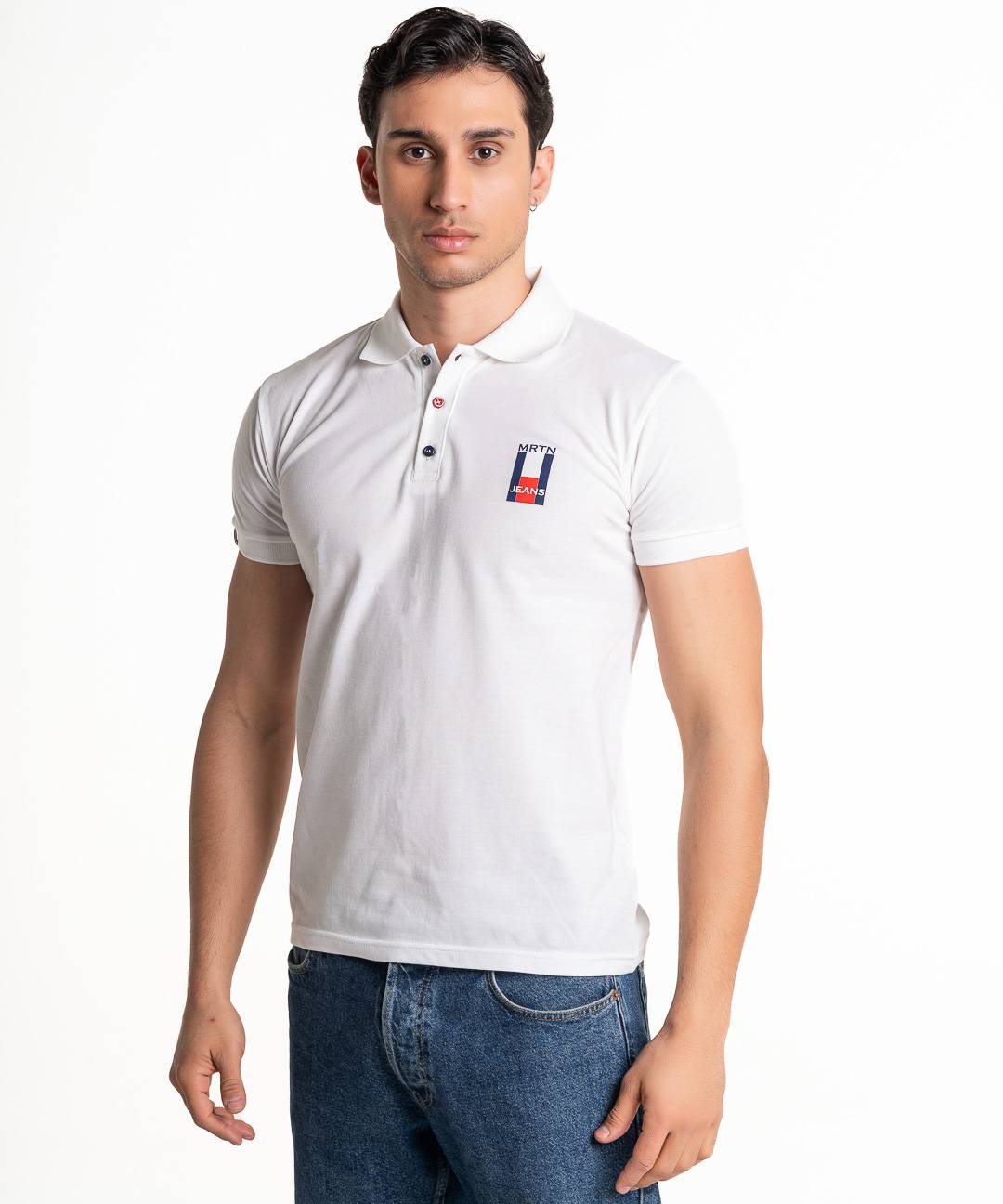 Martini Polo MRTN Jeans Stamp - White