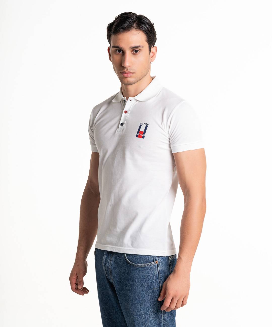 Martini Polo MRTN Jeans Stamp - White