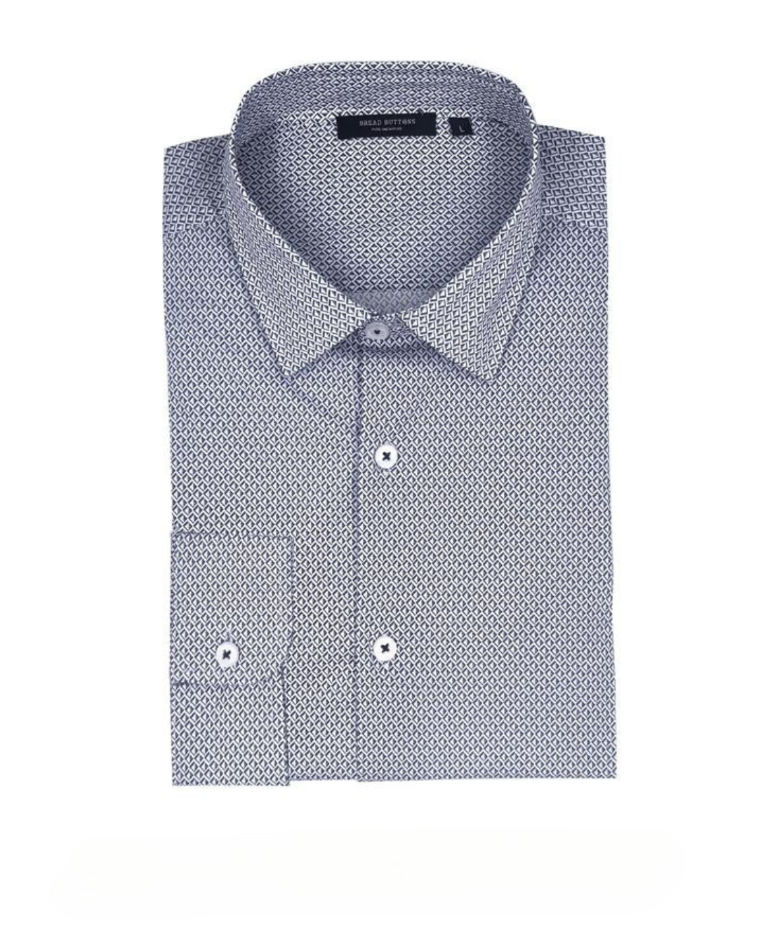 Mini Print Detail Shirt - Blue