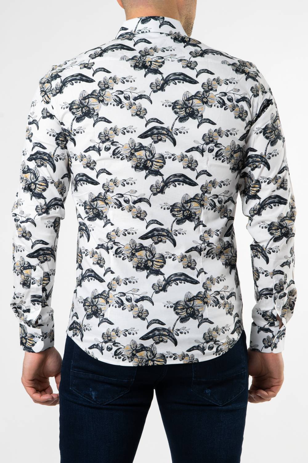 Slim Fit Printed Shirt - White