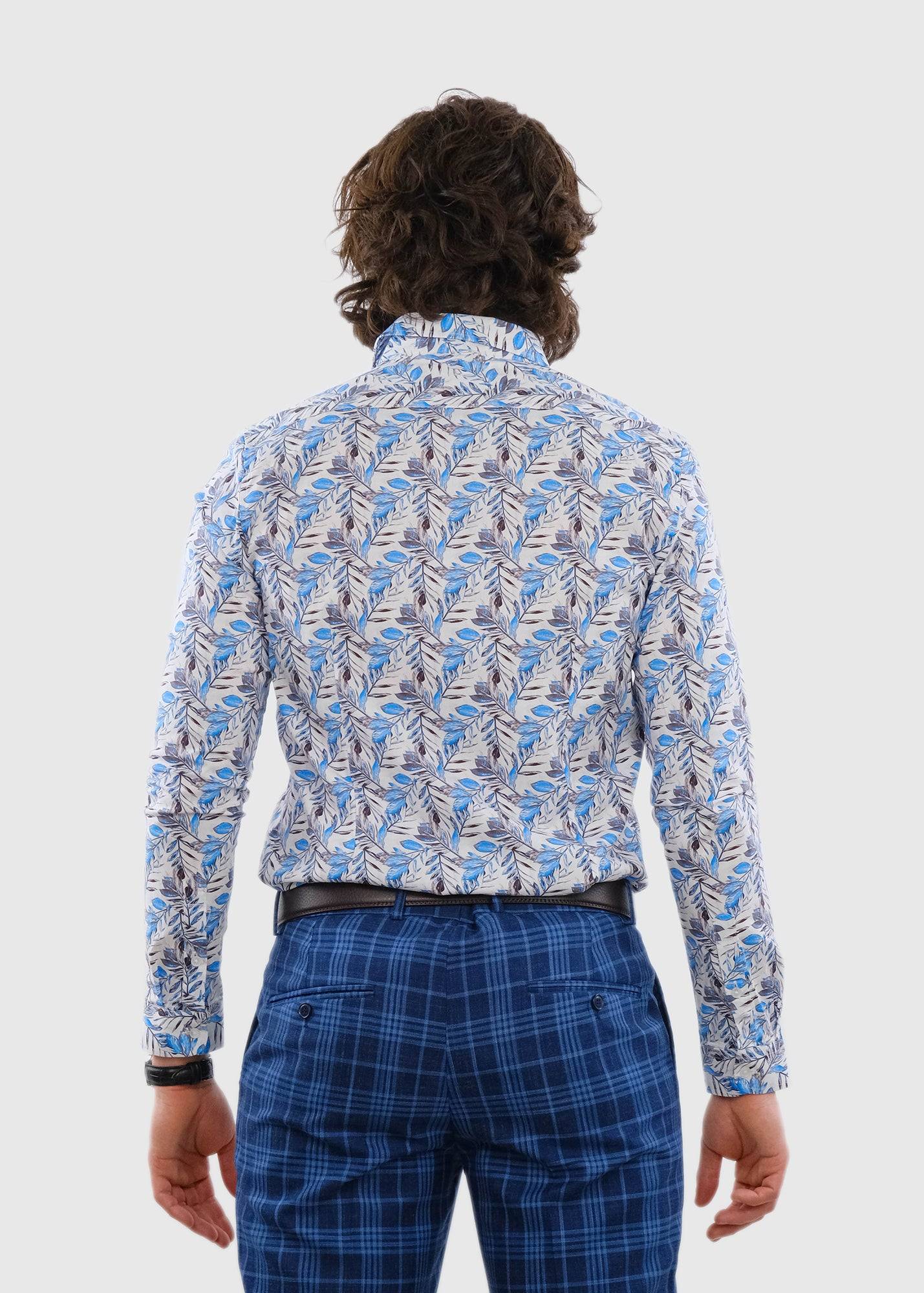 Slim Fit Printed Shirt - White