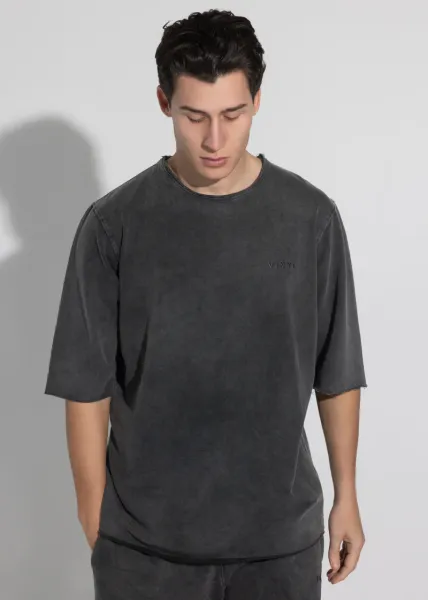 Vinyl Premium Washed Tee - Black