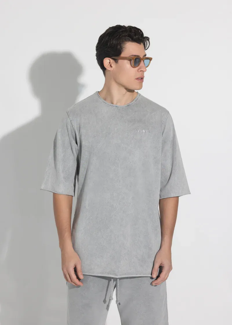 Vinyl Premium Washed Tee - Grey