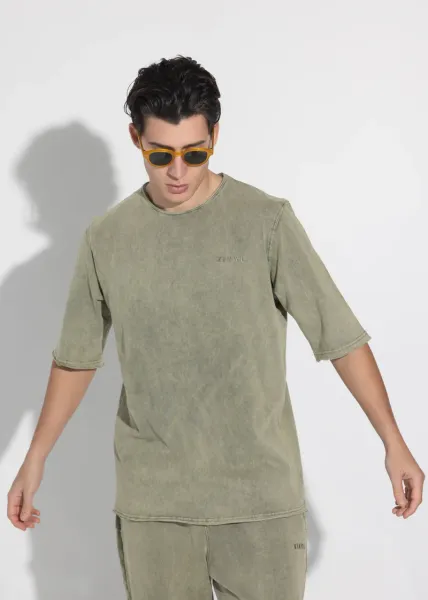 Vinyl Premium Washed Tee - Khaki