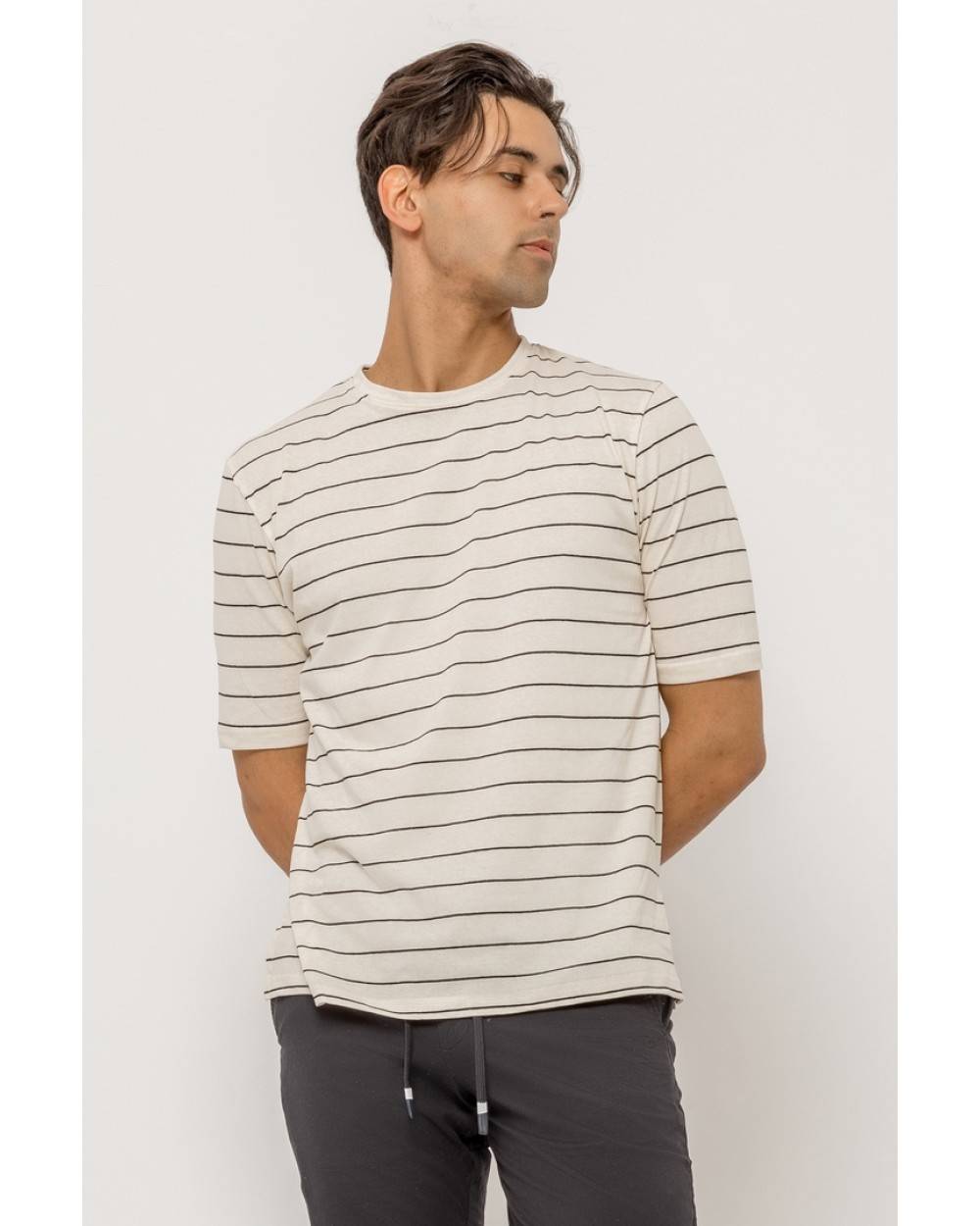 Rebel Striped T-shirt - Beige