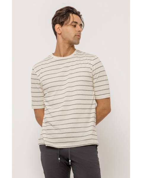 Rebel Striped T-shirt - Beige