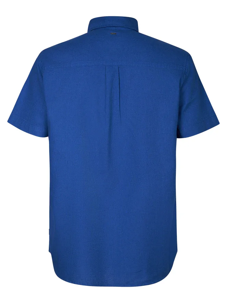 Petrol Plain Linen Shirt Oceanbreeze - Royal Blue