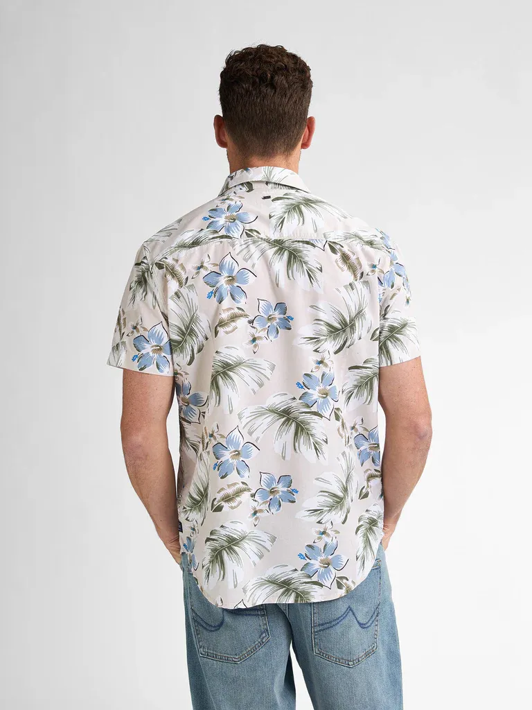 Petrol All-over Print Shirt Conchline - Beige