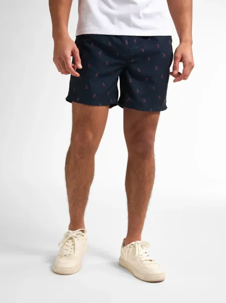 Petrol All-over Print Swimming Shorts Wavecrestview - Blue