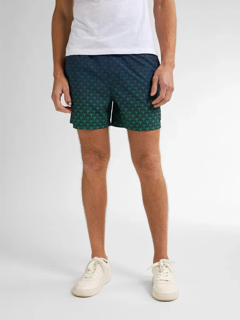 Petrol All-over Print Swimming Shorts Surfpoint - Green