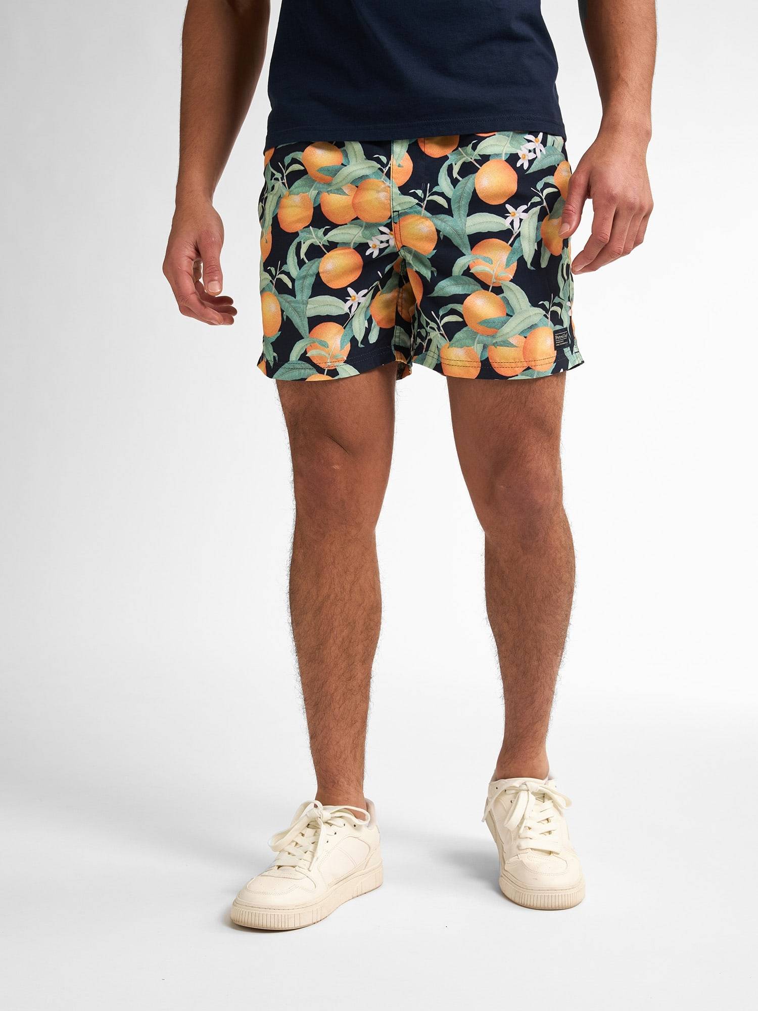Petrol All-over Print Swimming Shorts - Orange