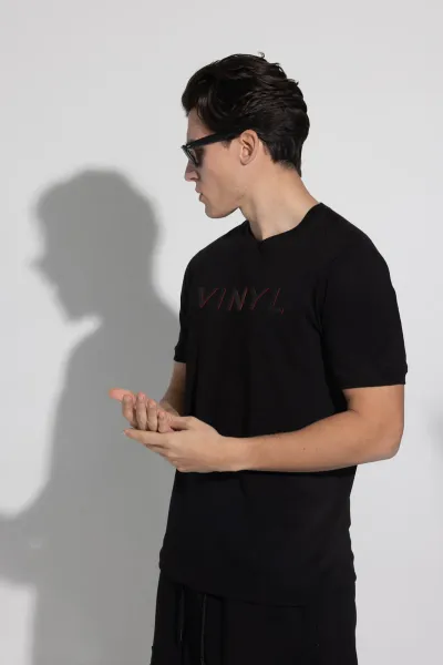 Vinyl Elevated Logo T-shirt - Black