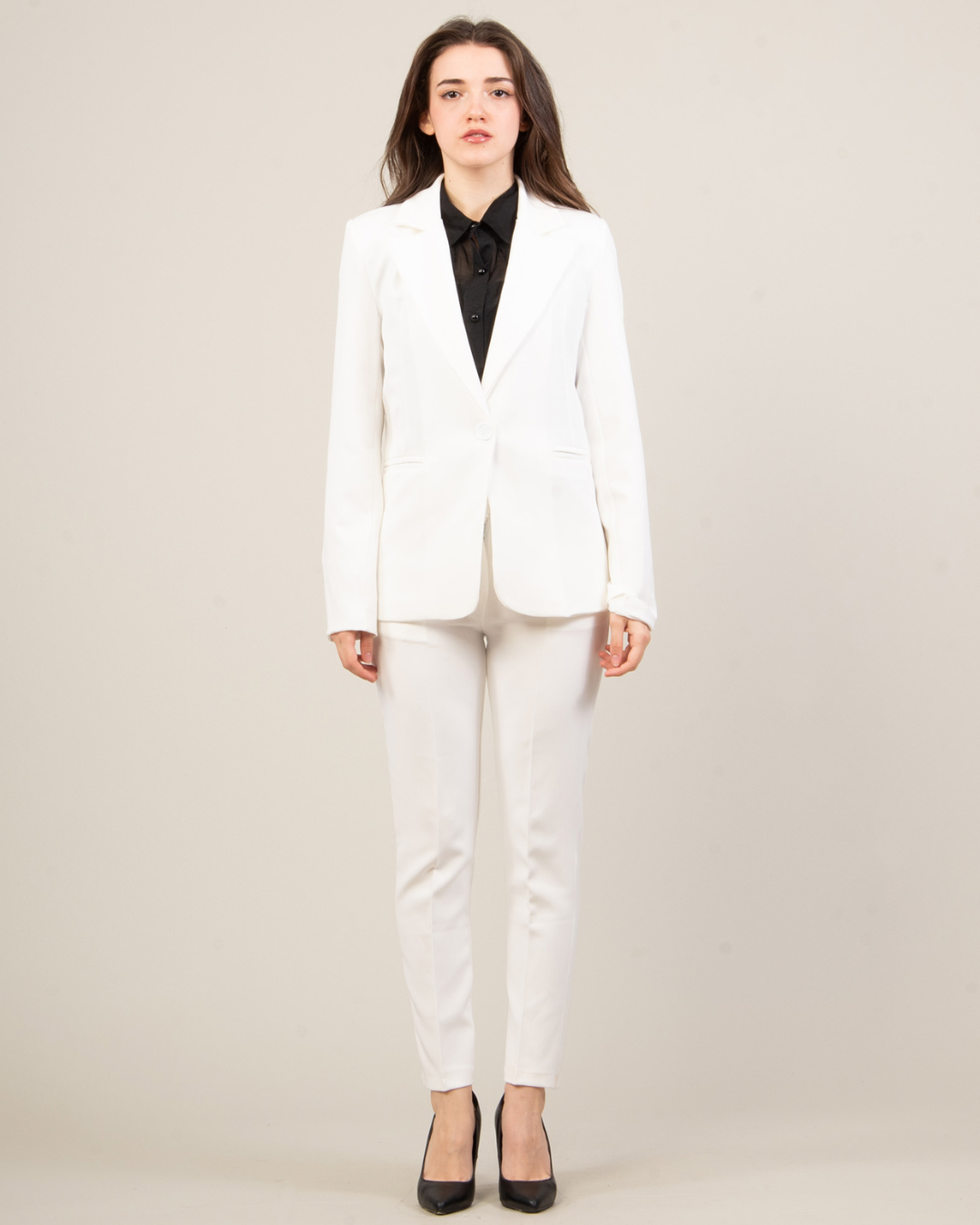 Elegant Blazer Jacket - White