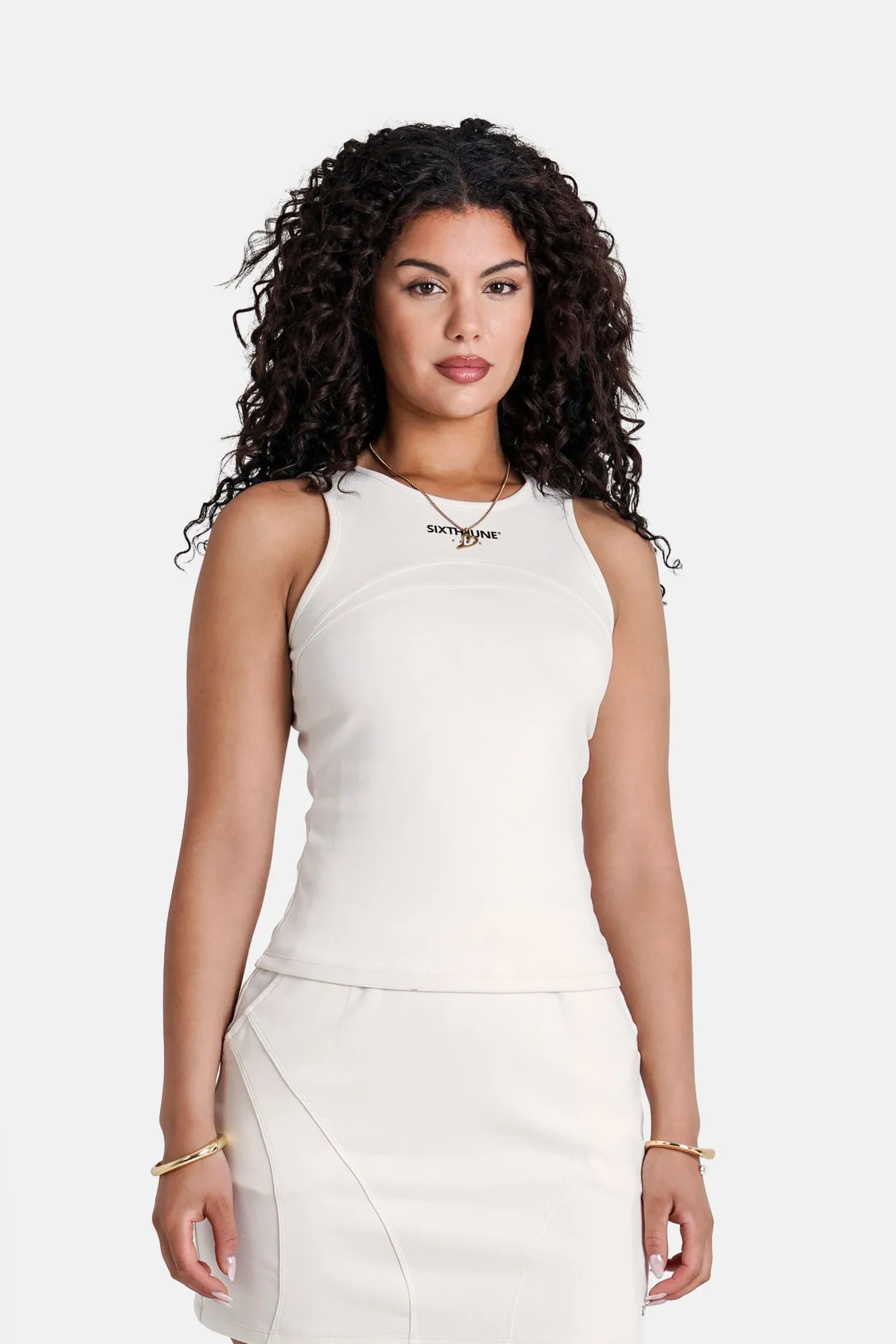 Sixth June Logo Sports Top - Beige