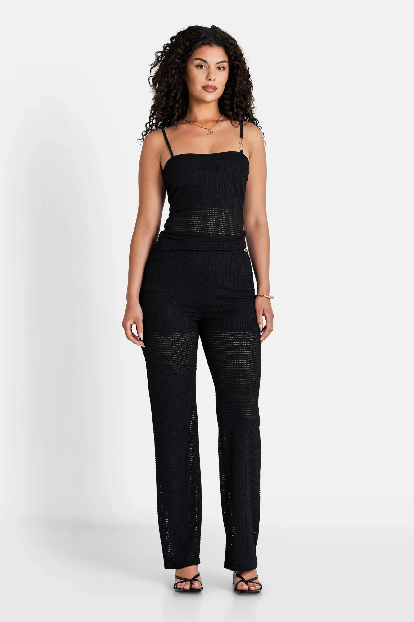 Sixth June Jewel Crochet Pants - Black