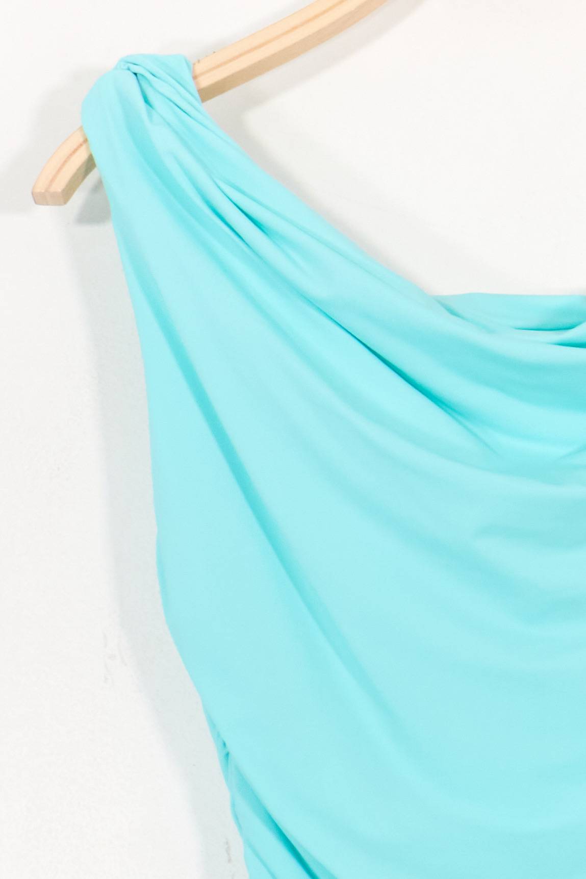 Asymmetrical Drape Top - Mint