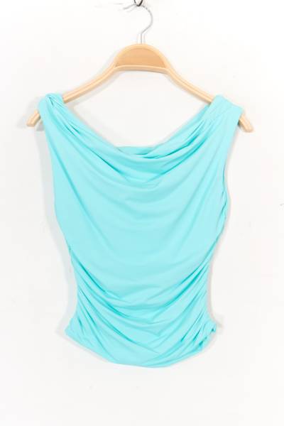 Asymmetrical Drape Top - Mint