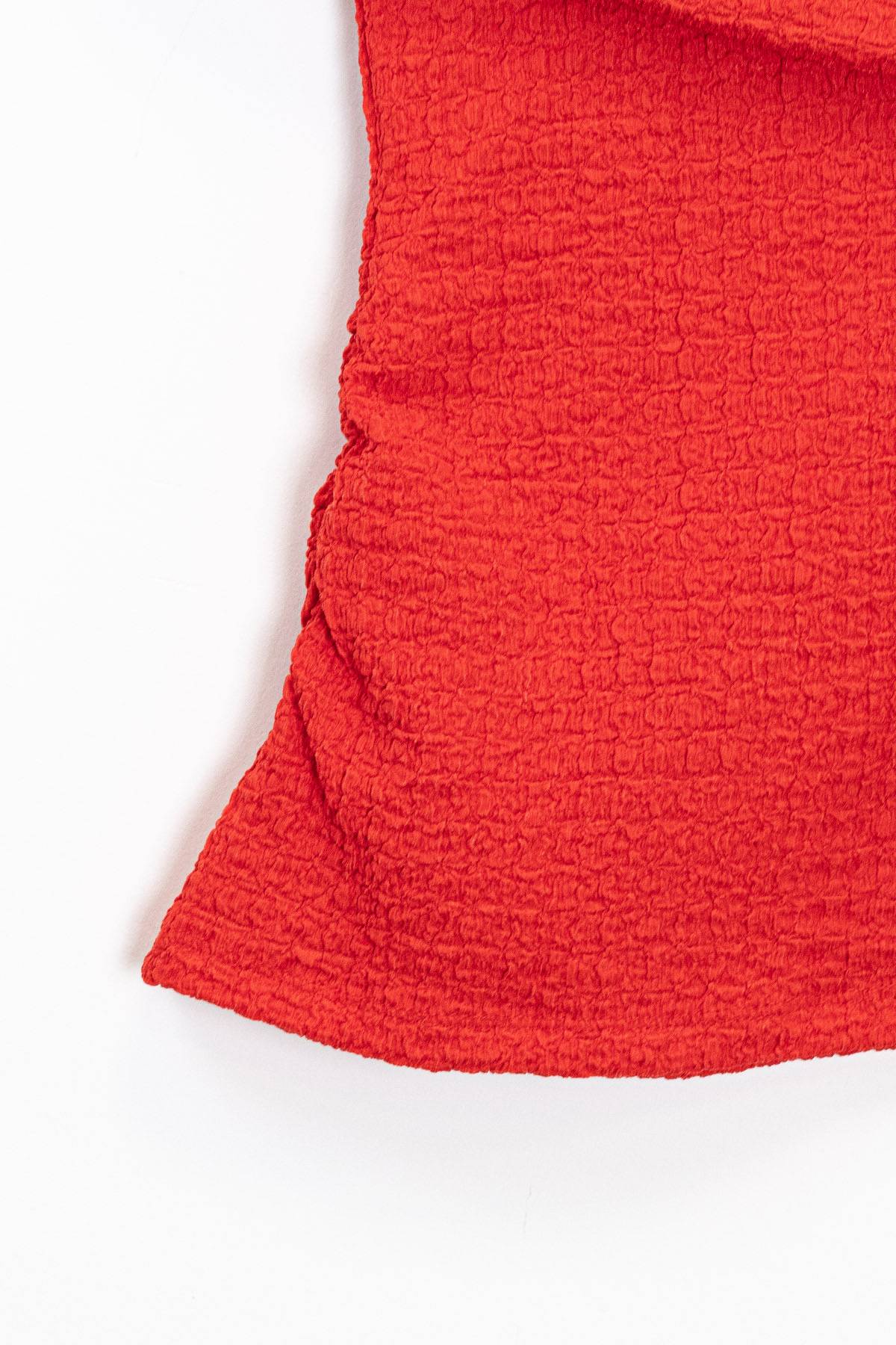 Asymmetrical Drape Top - Red