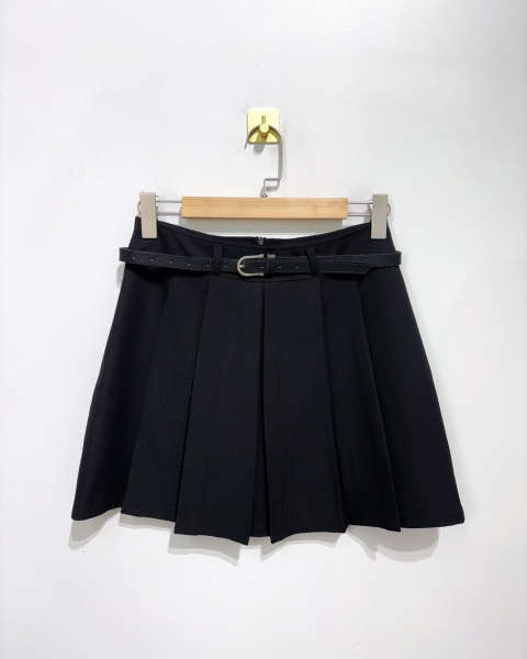 Mini Pleated Skirt - Black