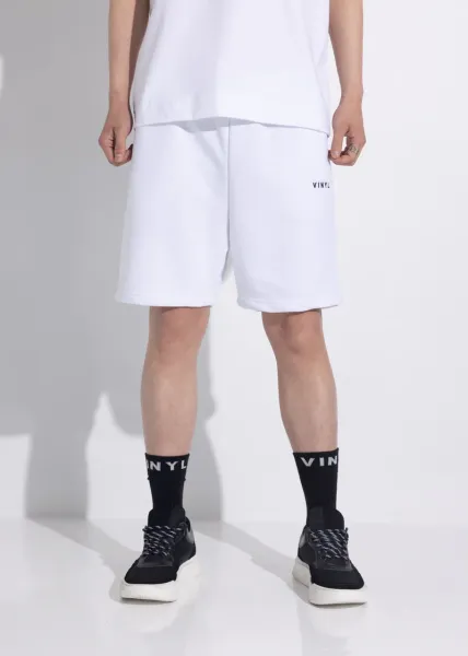 Vinyl Needlecraft Logo Shorts - White