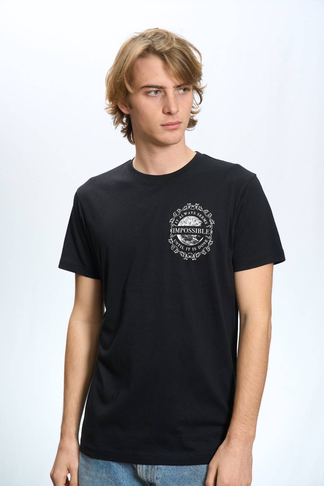 Impossible Back Print T-shirt - Black
