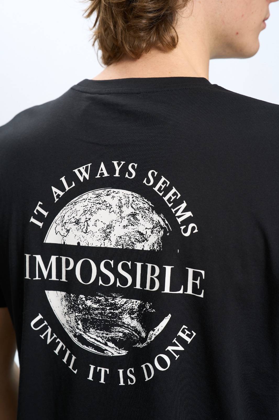 Impossible Back Print T-shirt - Black