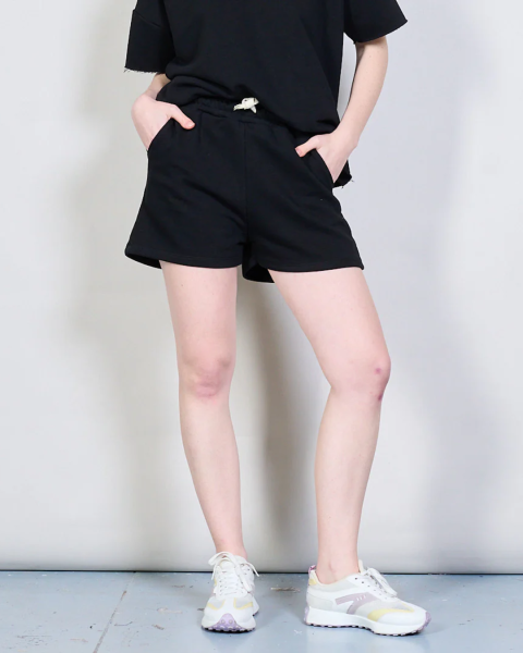 Cotton Lounge Shorts - Black