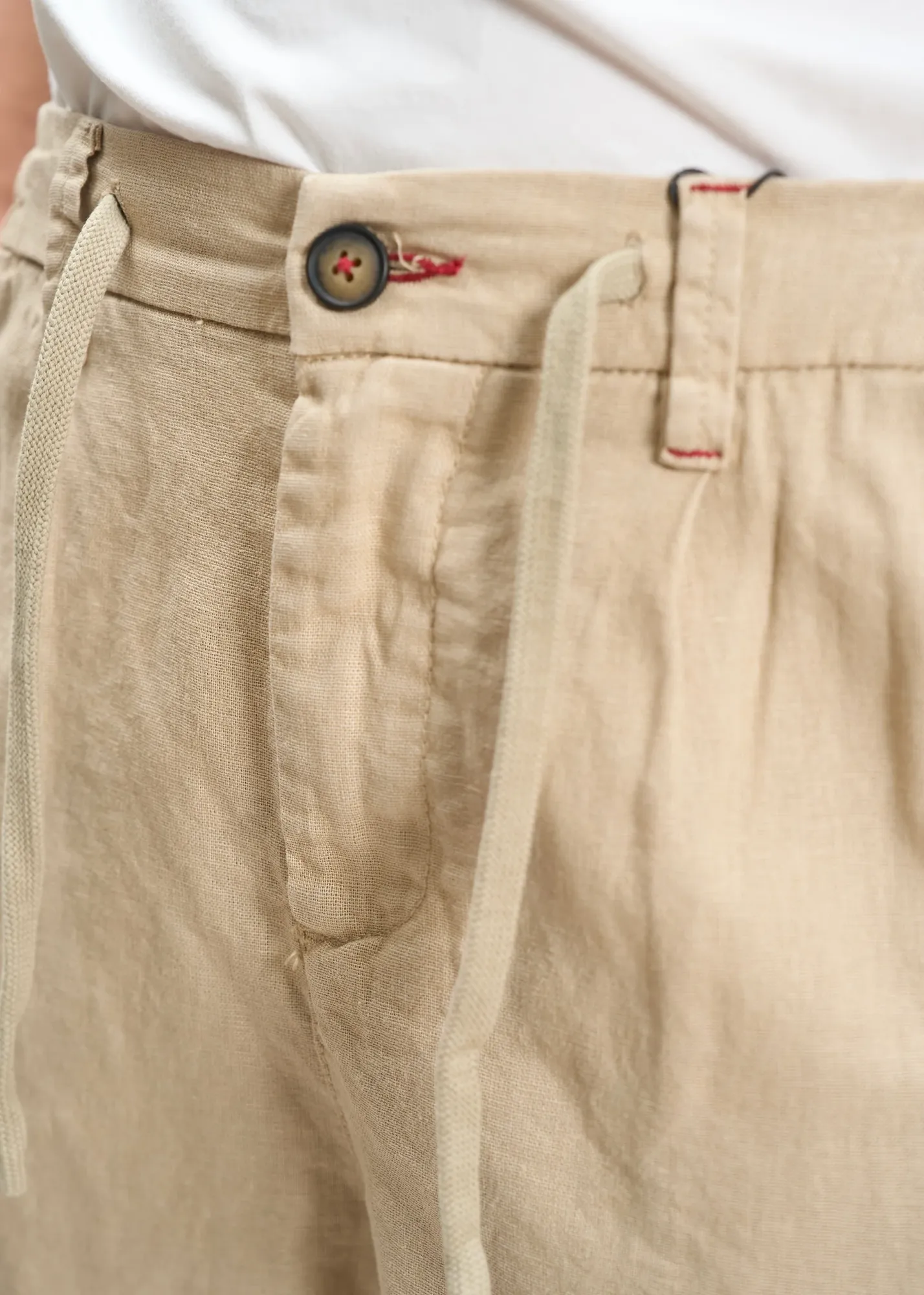 Linen Trousers - Beige