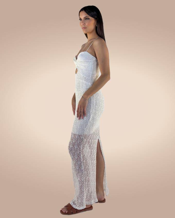 Crochet Mermaid Dress - White