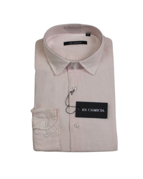 Linen Patterned Shirt - Pink