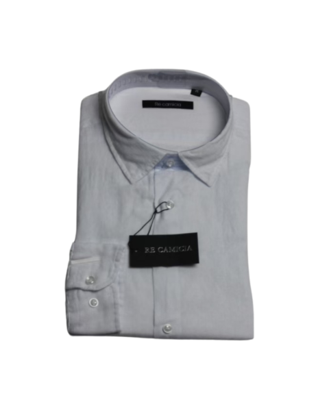 Linen Patterned Shirt - White
