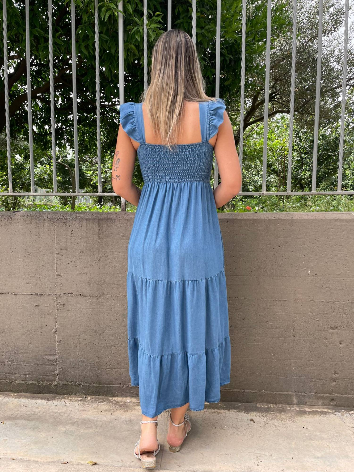 Denim Tencel Dress - Blue