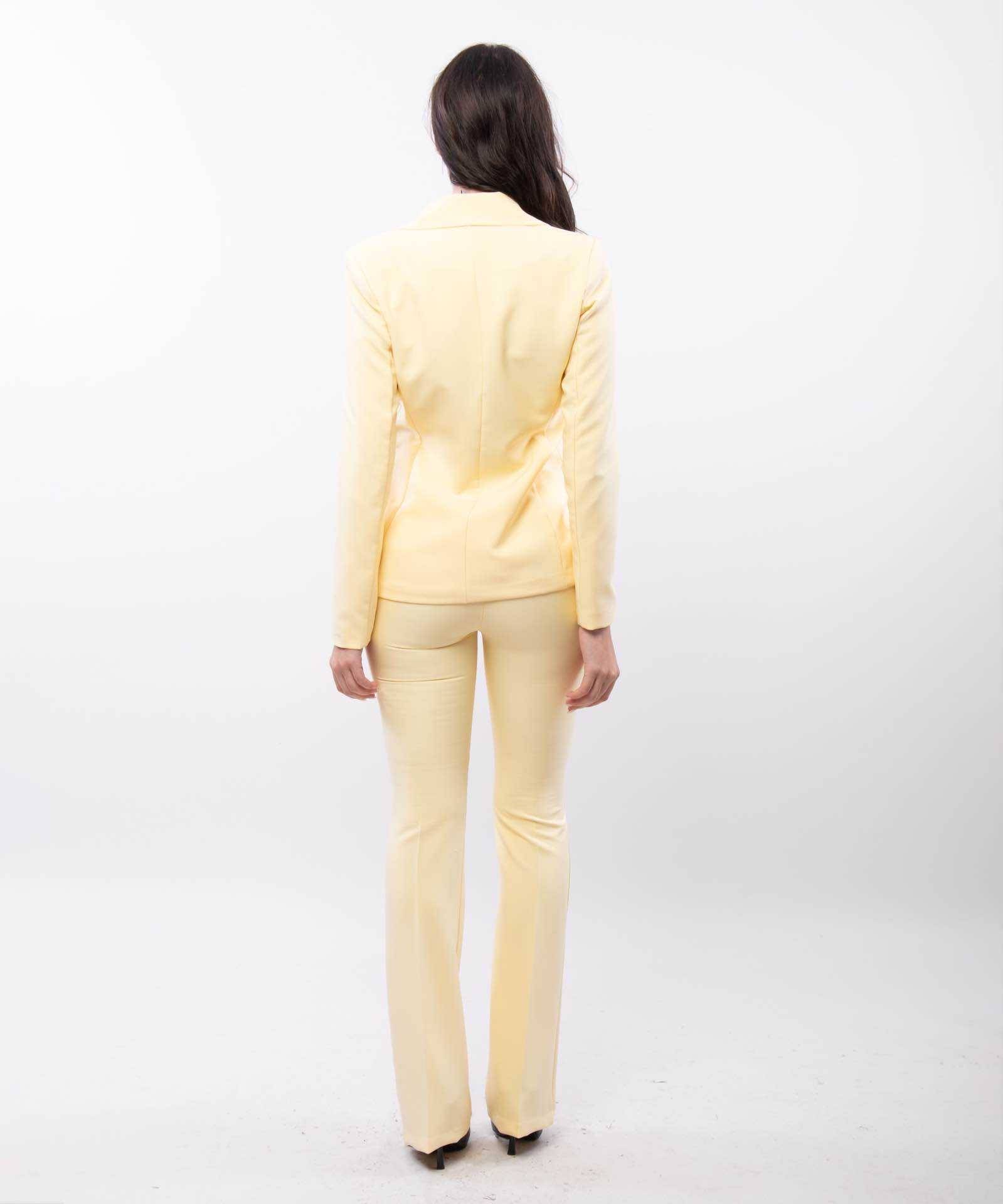 Elegant Flared Trousers - Yellow