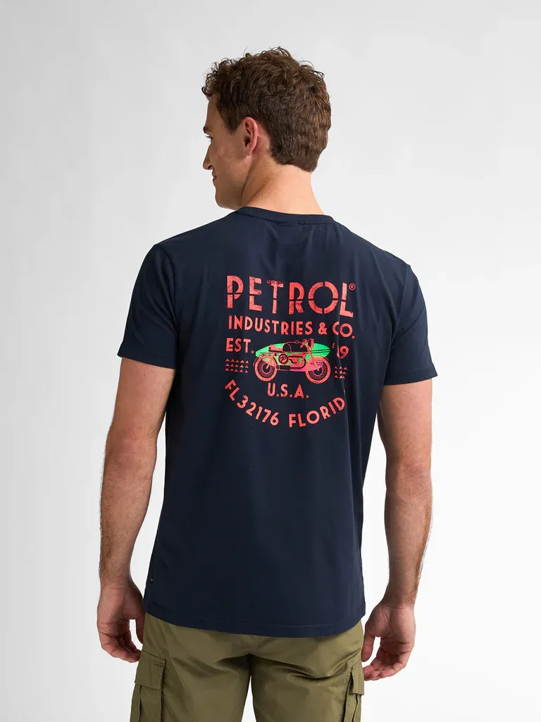 Petrol Back Print T-shirt Beachbay - Blue