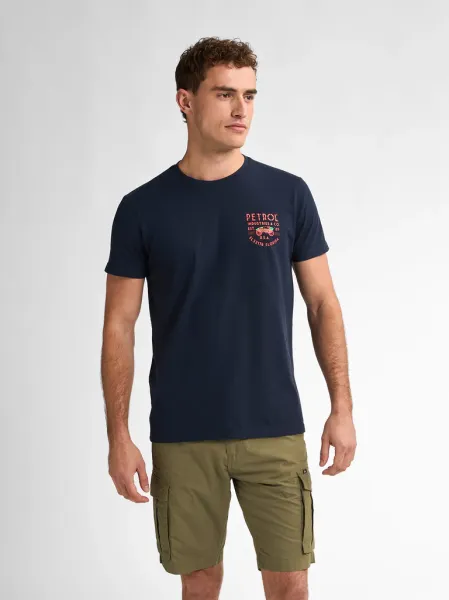 Petrol Back Print T-shirt Beachbay - Blue