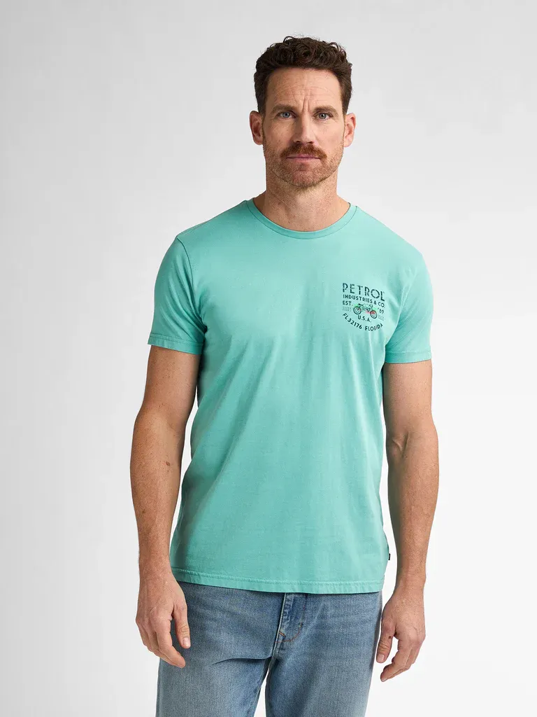 Petrol Back Print T-shirt Beachbay - Green