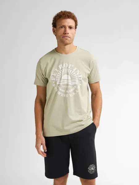 Petrol Artwork T-shirt Dolphincrest - Mint