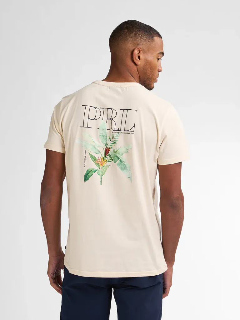 Petrol Back Print T-shirt Nauticalwalk - Beige