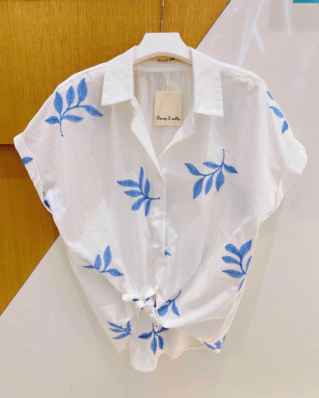 Embroidery Detail Shirt - White