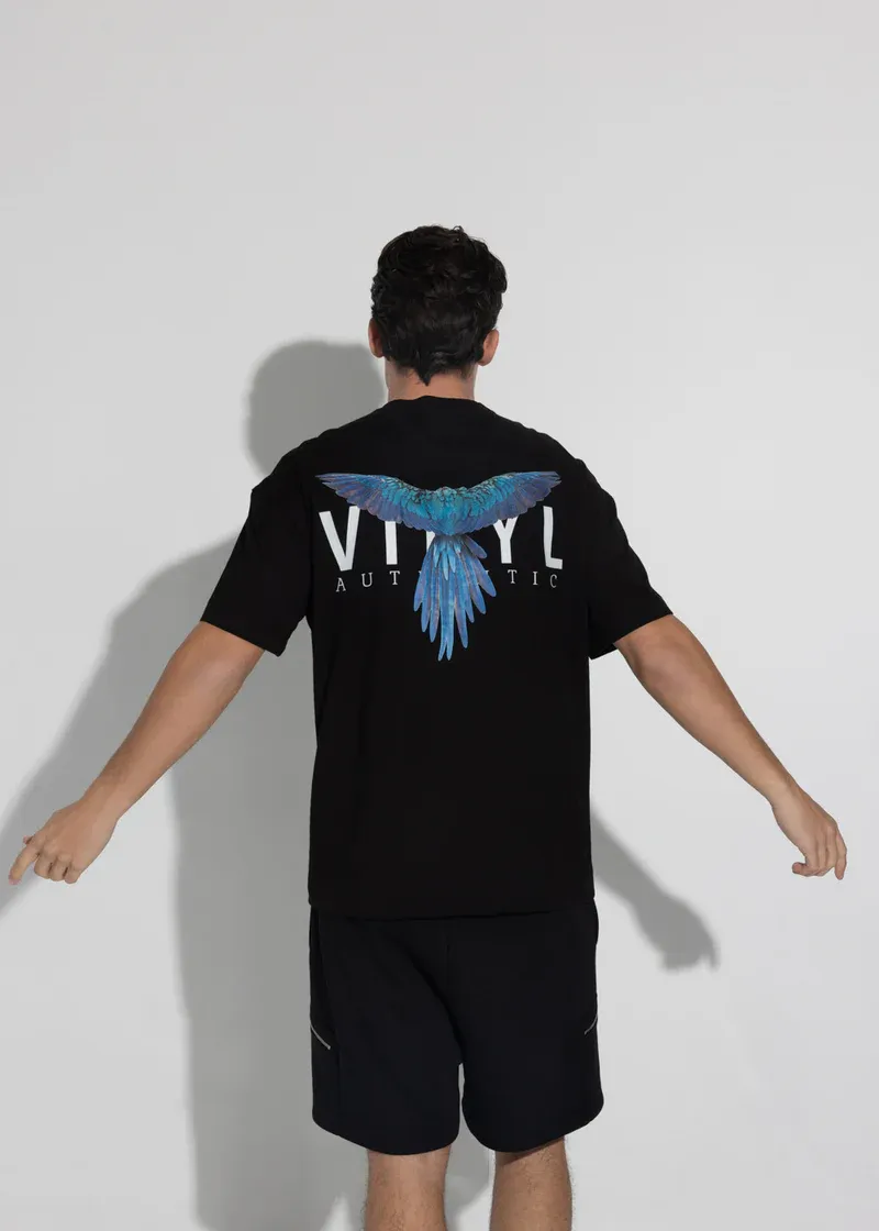 Vinyl Meant To Fly Tee - Black