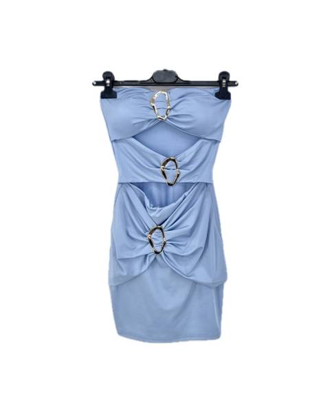 Cut-Out Mini Dress - Sky Blue