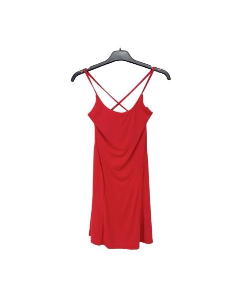 Open-Back Spaghetti Strap Mini Dress - Red